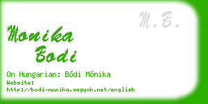 monika bodi business card