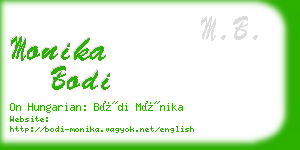 monika bodi business card